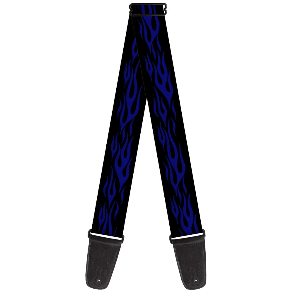 Buckle-Down Guitar Strap, Flame Blue, 2 Inches Wide