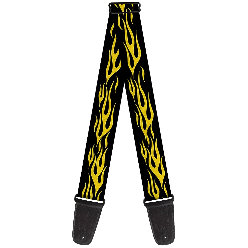 Buckle-Down Guitar Strap, Flame Yellow, 2 Inches Wide