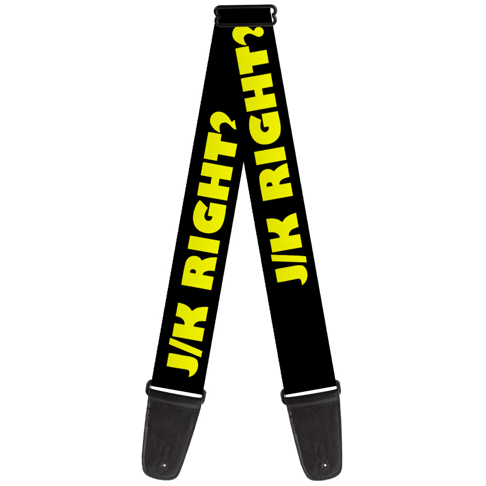 Buckle-Down Guitar Strap, JK Right Black Yellow, 2 Inches Wide
