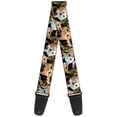 thumbnail image 1 of Buckle-Down Guitar Strap, Kitten Faces Scattered Black, 2 Inches Wide, 1 of 1