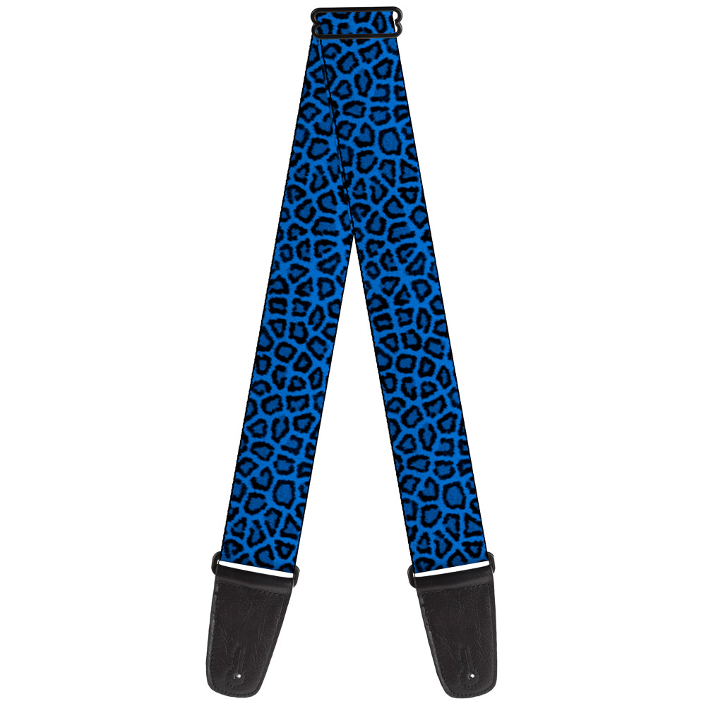 Buckle-Down Guitar Strap, Leopard Turquoise, 2 Inches Wide