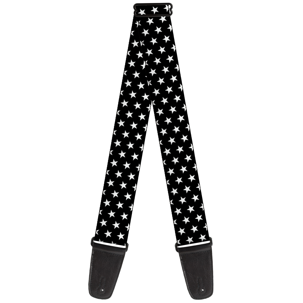Buckle-Down Guitar Strap, Mini Stars Black White, 2 Inches Wide