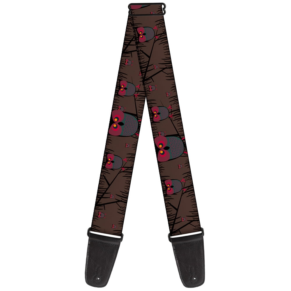 Buckle-Down Guitar Strap, Owls In Trees Purple, 2 Inches Wide