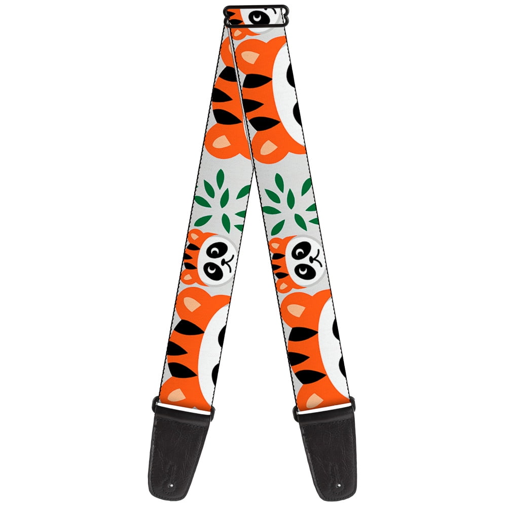 Buckle-Down Guitar Strap, Panda Tiger Hat, 2 Inches Wide