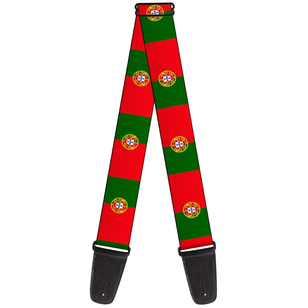 Buckle-Down Guitar Strap, Portugal Flag Green Red, 2 Inches Wide