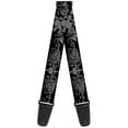 thumbnail image 1 of Buckle-Down Guitar Strap, Skull Dagger Filigree Black Gray, 2 Inches Wide, 1 of 4