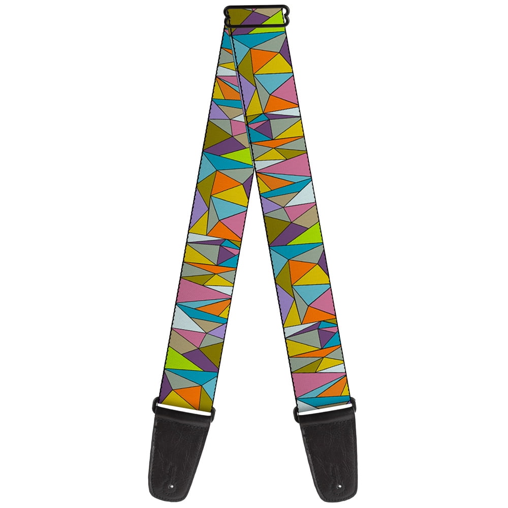 Buckle-Down Guitar Strap, Stained Glass Mosaic Multi Color, 2 Inches Wide