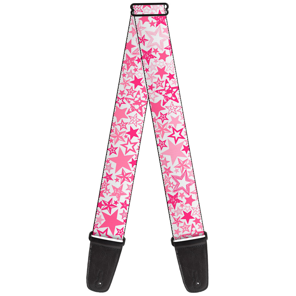 Buckle-Down Guitar Strap, Stargazer White Pink, 2 Inches Wide