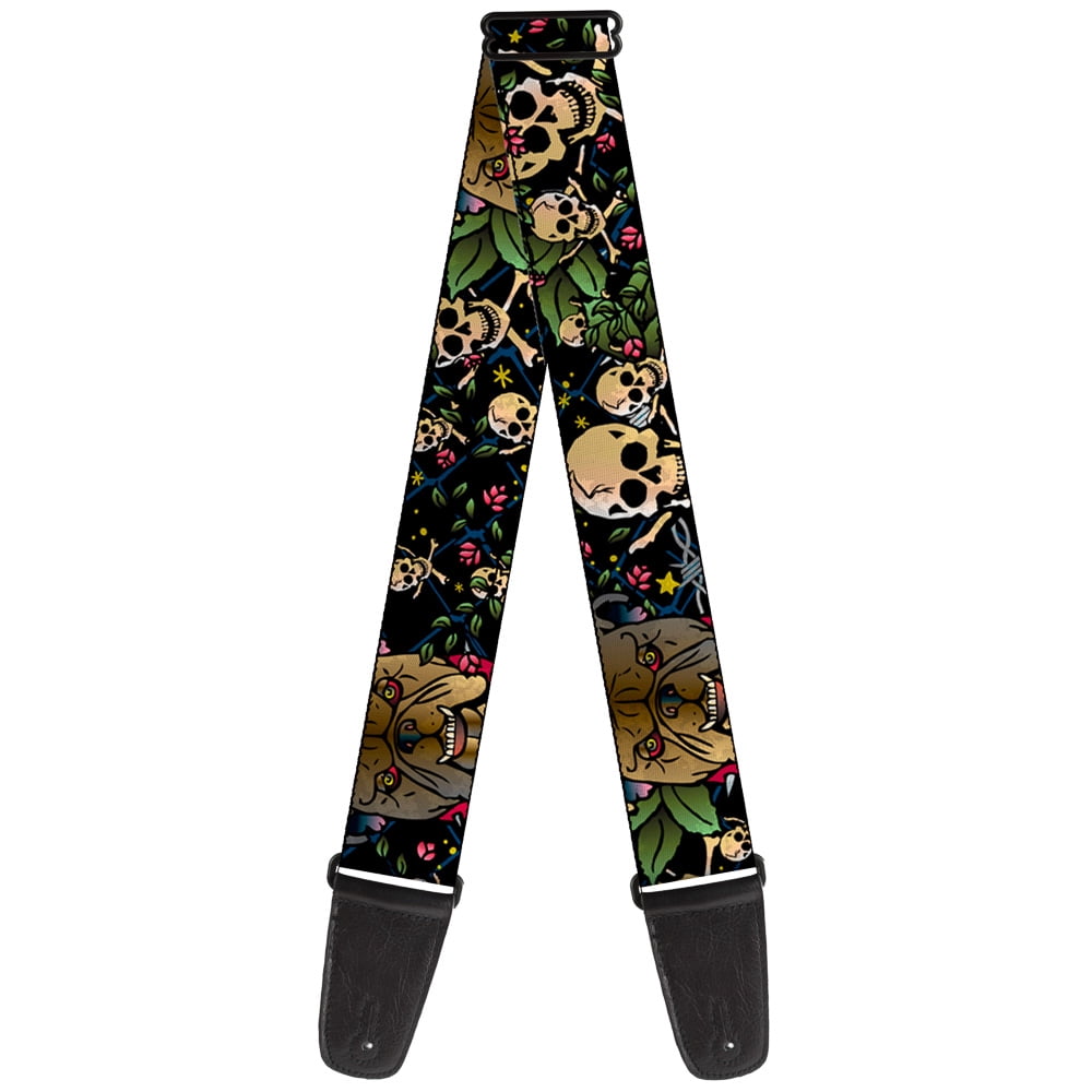 Buckle-Down Guitar Strap, Trust No One Close Up Black, 2 Inches Wide