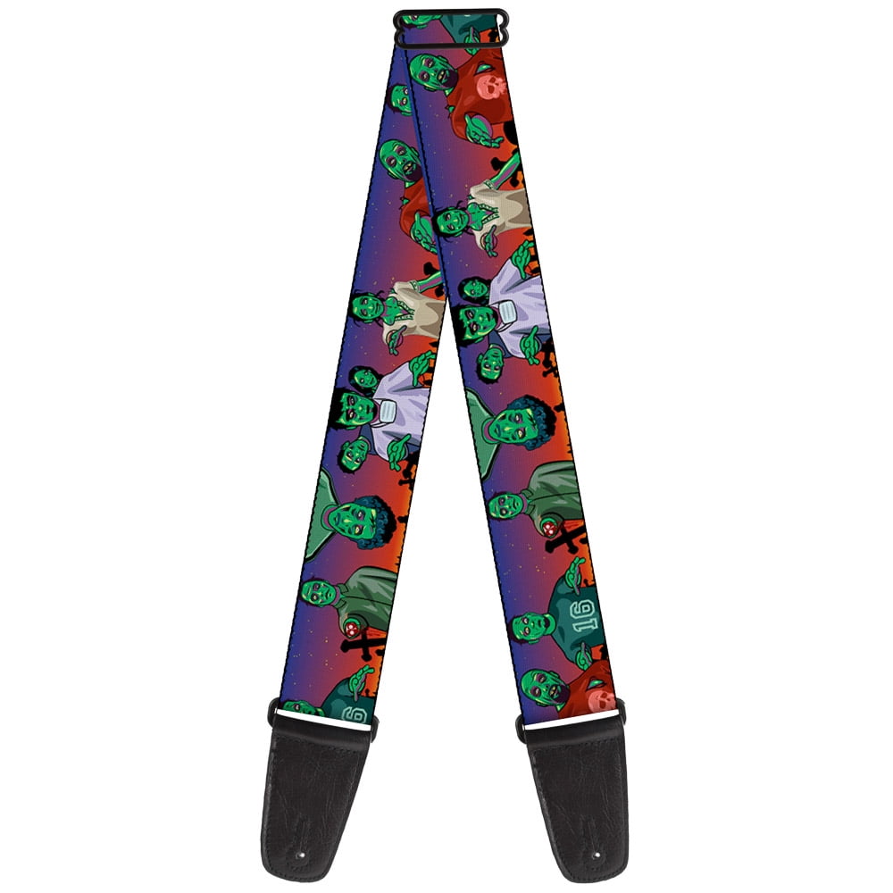 Buckle-Down Guitar Strap, Walking Zombies, 2 Inches Wide