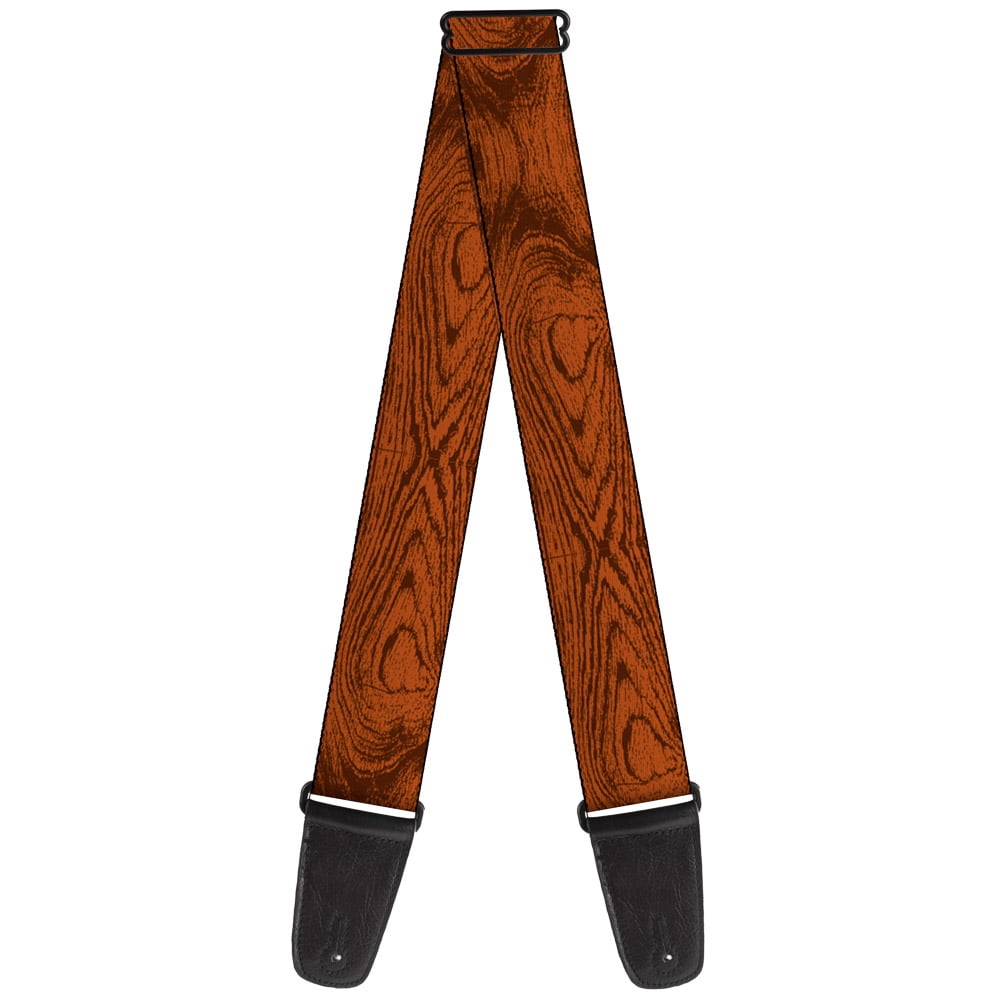 Buckle-Down Guitar Strap, Wood Grain Cherry Wood, 2 Inches Wide
