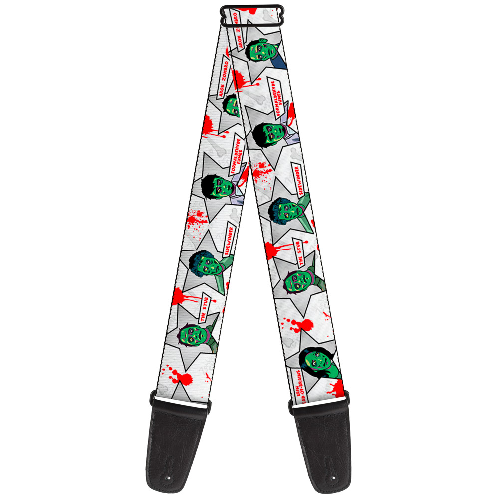 Buckle-Down Guitar Strap, Zombie Chomp, 2 Inches Wide