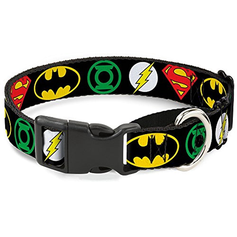buckle-down "justice league superhero logos" martingale dog collar