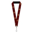 thumbnail image 1 of Buckle Down Lanyard - 1.0" - The Flash Logo5 Burgundy golds Accessory, 1 of 4