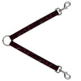 thumbnail image 1 of Buckle-Down Leash Splitter - Antlers Black Burgundy Gold - 1" Wide - 30" Length, 1 of 1