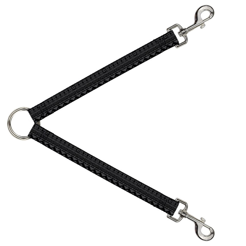 Buckle-Down DLS-W30138 Aztec1 Gray/Black Leash Splitter, 1' Wide - 30' Length