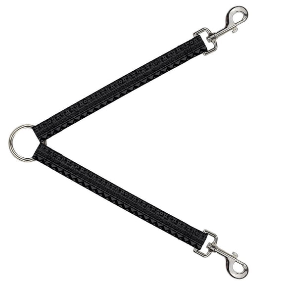 Buckle-Down DLS-W30138 Aztec1 Gray/Black Leash Splitter, 1' Wide - 30' Length