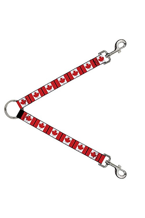 Leash Splitter - Canada Flags - 1" Wide - 30" Length