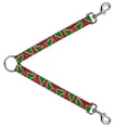thumbnail image 1 of Buckle-Down Leash Splitter - Christmas Trees Stars Red White Green - 1" Wide - 30" Length, 1 of 1