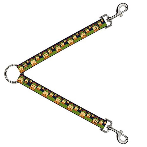 Buckle-Down Leash Splitter - Duck w Frog Hat - 1" Wide - 30" Length