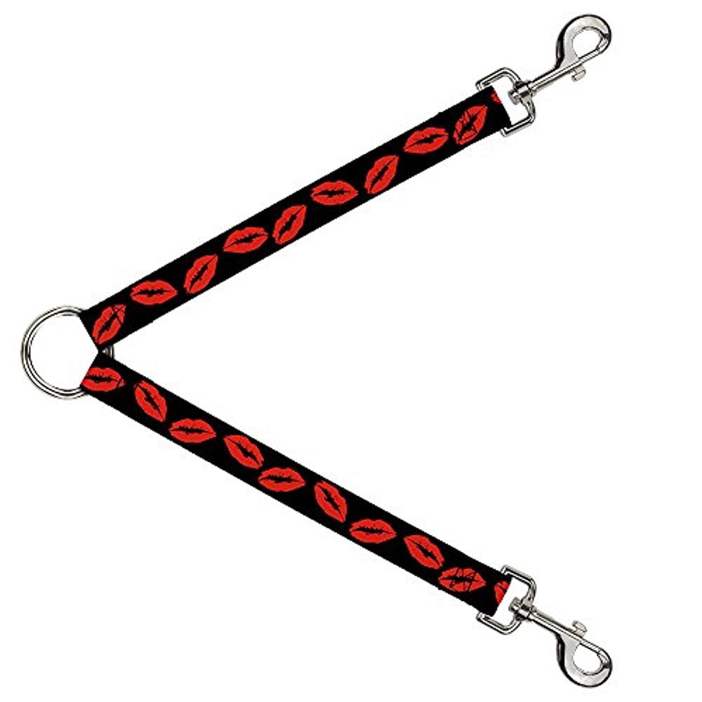Buckle-Down Leash Splitter - Kisses - 1" Wide - 30" Length