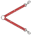 thumbnail image 1 of Buckle-Down Leash Splitter - Snowflakes Red White - 1" Wide - 30" Length, 1 of 1
