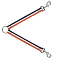 thumbnail image 1 of Buckle-Down Leash Splitter - Stripe Navy White Orange - 1" Wide - 30" Length, 1 of 1