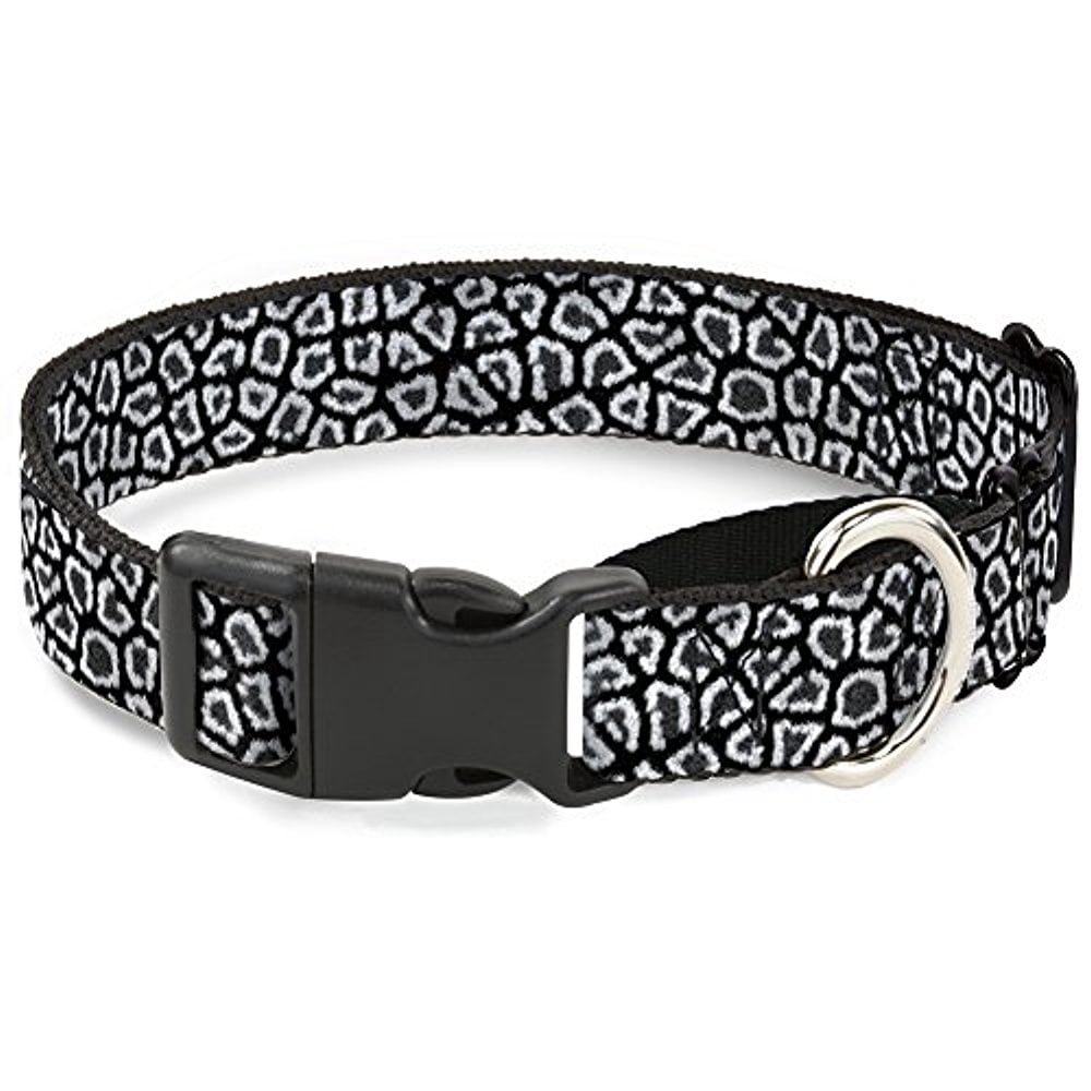 Buckle-Down MGC-W31227-L Leopard Black Martingale Dog Collar