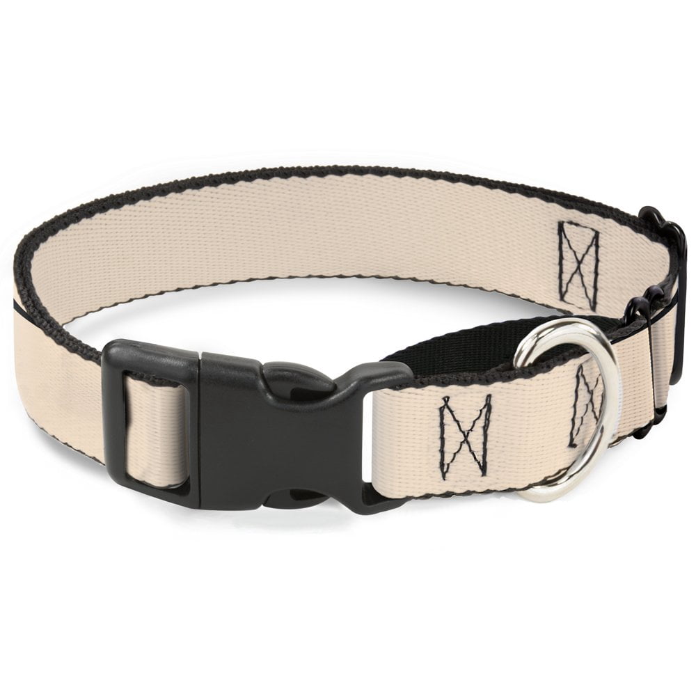 Buckle-Down Martingale Dog Collar - Natural - 1" Wide - Fits 9-15" Neck Size - Small