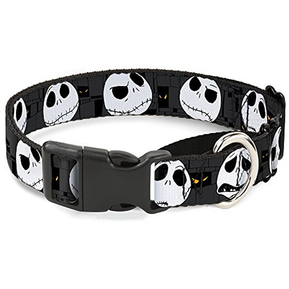 buckle down dog collar martingale nightmare before christmas jack expressions gray 9 to 15 inches 1.0 inch wide