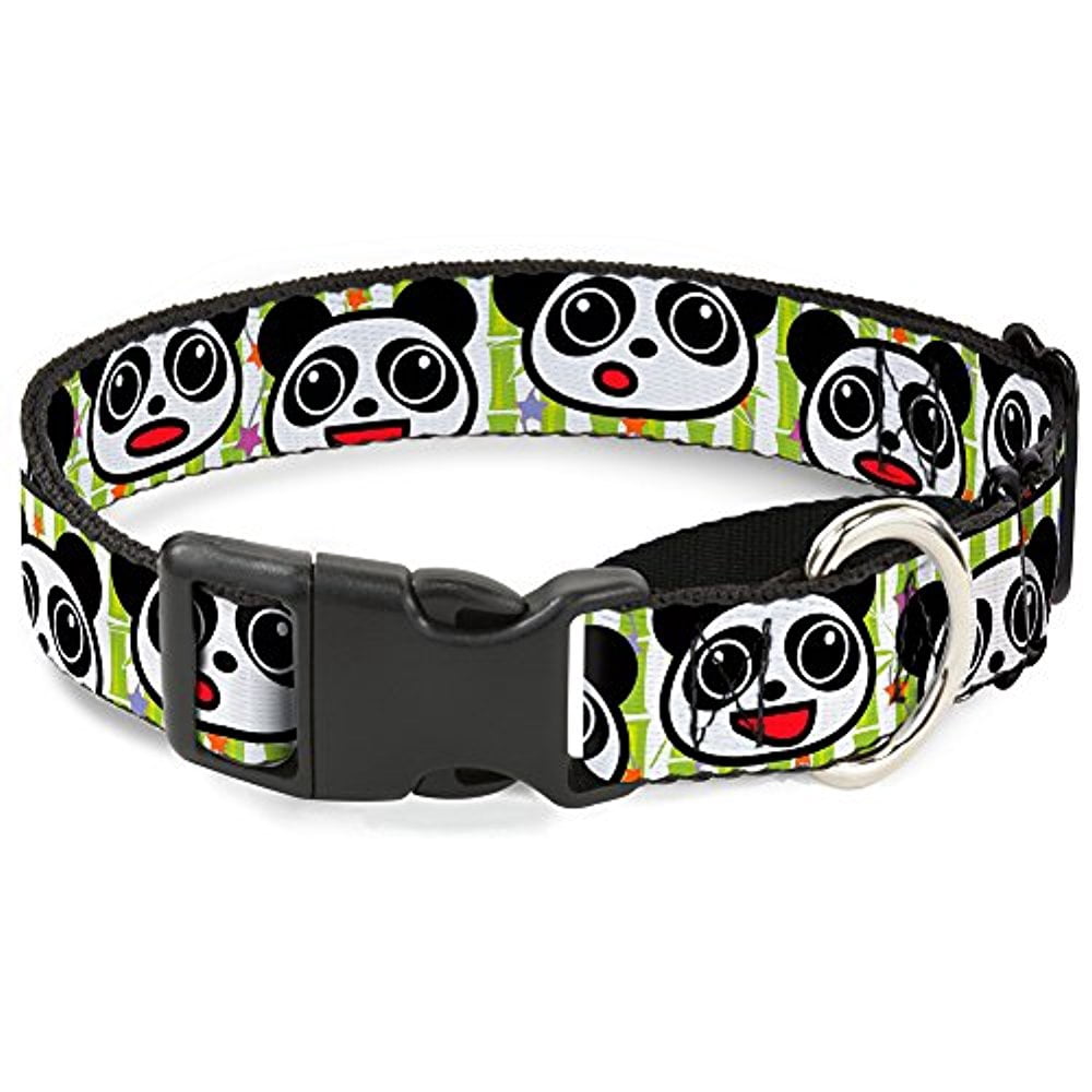 Buckle-Down Martingale Dog Collar - Panda Bear Repeat - 1" Wide - Fits 15-26" Neck Size - Large