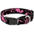 thumbnail image 1 of buckle-down martingale dog collar - splatter black white - 1" wide - fits 15-26" neck size - large, 1 of 1