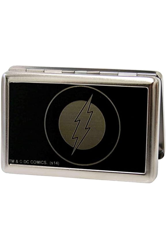 Metal Wallet-Flash Logo Reverse Brushed