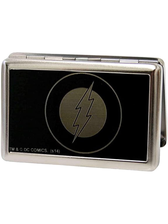Metal Wallet-Flash Logo Reverse Brushed