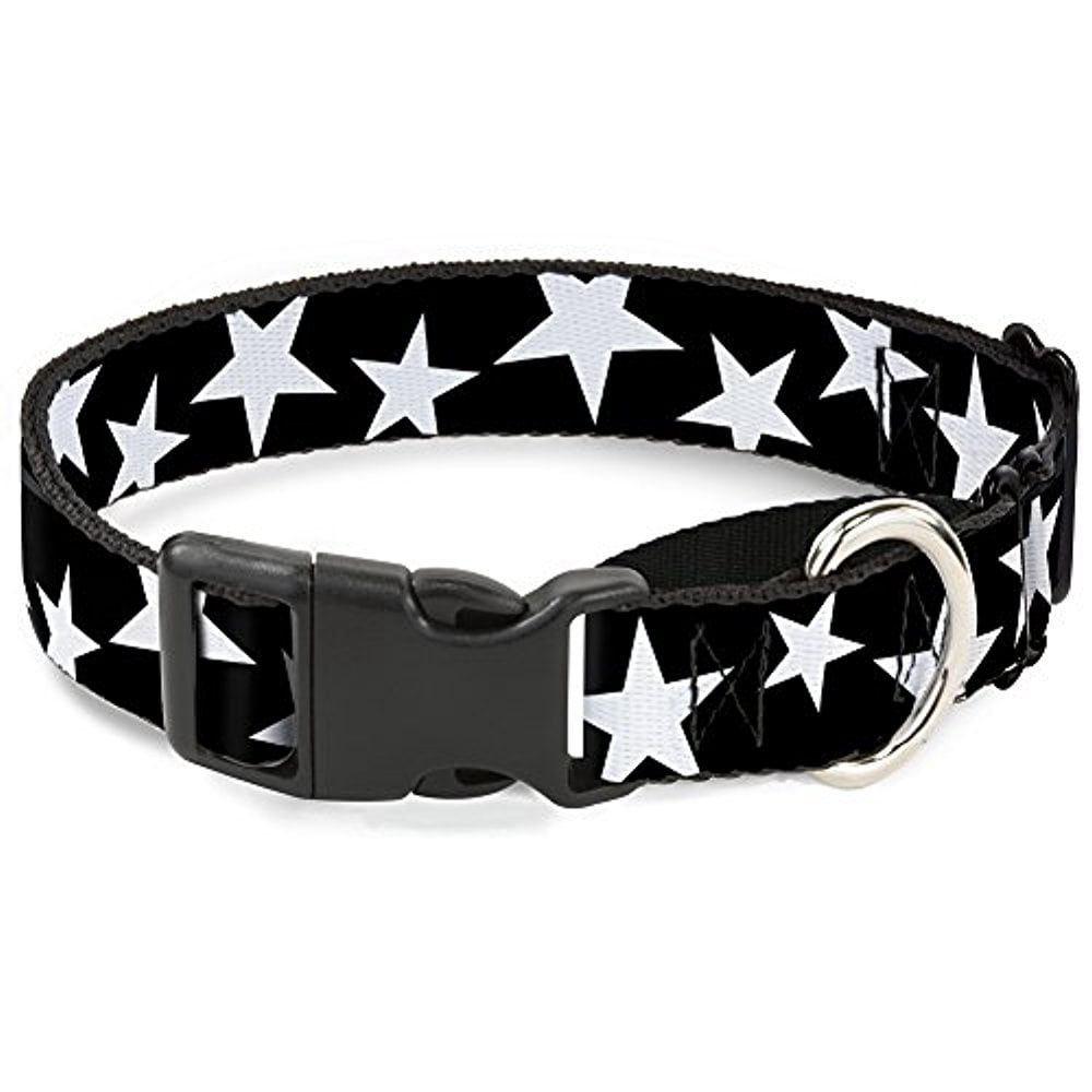 buckle-down multi stars black white black white outline martingale dog collar