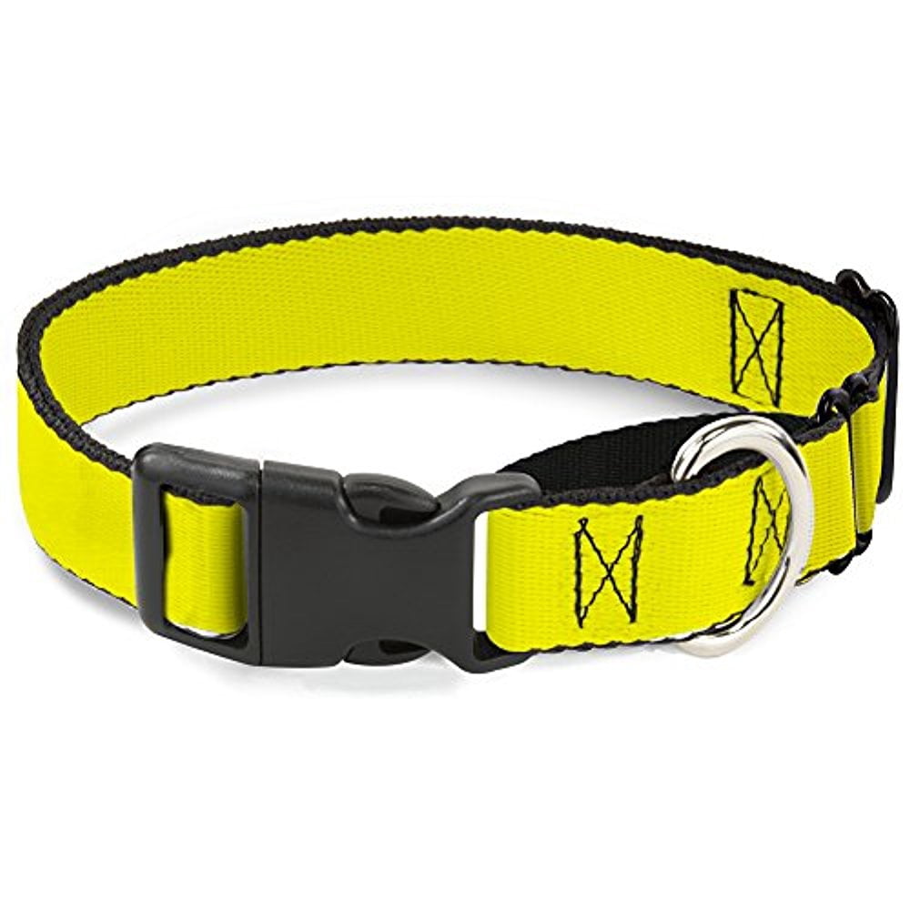 buckle-down neon yellow martingale dog collar