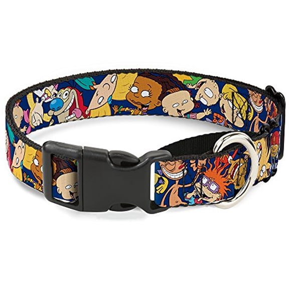 Buckle-Down "Nick 90's Rewind 16-Character Poses Navy Blue" Martingale Dog Collar