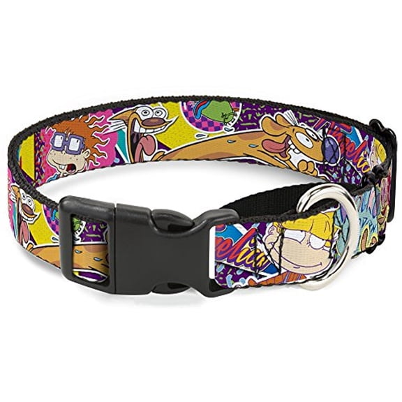 Buckle-Down "Nick 90's Rewind 7-Character 4-Logo Collage" Martingale Dog Collar