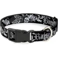 thumbnail image 1 of Buckle-Down PC-W30219-S Born To Raise Hell Black/White Plastic Clip Collar, Small/9-15", 1 of 1
