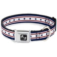 thumbnail image 1 of Buckle-Down Pet Collar, Dog Collar Metal Seatbelt Buckle, Americana Stars Stripes Blue White Red, 13 to 17 Inches 1.5 Inch Wide, 1 of 8