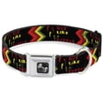 thumbnail image 1 of Buckle-Down Pet Collar, Dog Collar Metal Seatbelt Buckle, Hot Like A Pepper, 9.5 to 13 Inches 1.0 Inch Wide, 1 of 8
