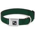 thumbnail image 1 of Buckle-Down Pet Collar, Dog Collar Metal Seatbelt Buckle, Hunter Green, 20 to 31 Inches 1.5 Inch Wide, 1 of 8