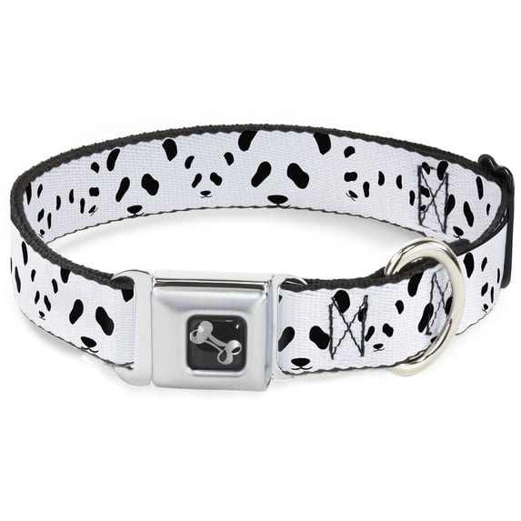 Buckle-Down Pet Collar, Dog Collar Metal Seatbelt Buckle, Panda Bear Spots, 20 to 31 Inches 1.5 Inch Wide