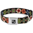 thumbnail image 1 of Buckle-Down Pet Collar, Dog Collar Metal Seatbelt Buckle, Poker Chips, 13 to 17 Inches 1.5 Inch Wide, 1 of 8