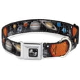 thumbnail image 1 of Buckle-Down Pet Collar, Dog Collar Metal Seatbelt Buckle, Solar System Sun Planets Stars, 20 to 31 Inches 1.5 Inch Wide, 1 of 8