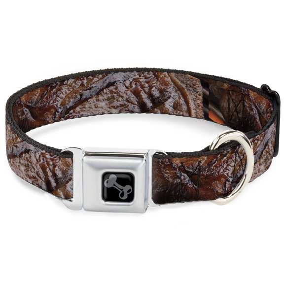 Buckle-Down Pet Collar, Dog Collar Metal Seatbelt Buckle, Vivid Grilled Steak, 20 to 31 Inches 1.5 Inch Wide