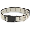 thumbnail image 1 of Buckle-Down Pet Collar, Dog Collar Plastic Buckle, Cacti Tans, 9.5 to 13 Inches 1.0 Inch Wide, 1 of 8