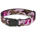 thumbnail image 1 of Buckle-Down Pet Collar, Dog Collar Plastic Buckle, Camo Pink, 16 to 23 Inches 1.5 Inch Wide, 1 of 8