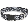 thumbnail image 1 of Buckle-Down Pet Collar, Dog Collar Plastic Buckle, Corgi Silhouette Poses Grays, 9.5 to 14.5 Inches 0.5 Inch Wide, 1 of 8