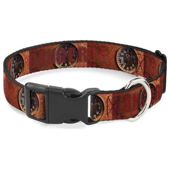 Buckle-Down Pet Collar, Dog Collar Plastic Buckle, Danger Gauge, 15 to ... - Small Pet Magical Phenomenon Gauging Collar